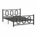 Metallbett Bettgestell Schwarz Stahl Rechteckig 160 x 200 cm