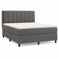 Boxspringbett Dunkelgrau Polyester Rechteckig 180 x 200 cm