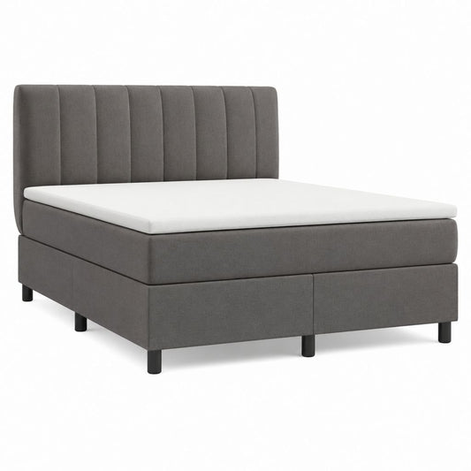 Boxspringbett Dunkelgrau Polyester Rechteckig 180 x 200 cm